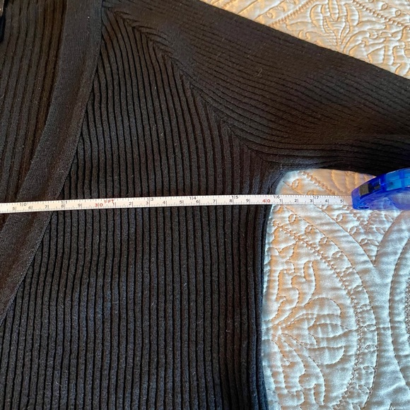 BEBE Black wrap sweater juniors size large - Picture 6 of 6